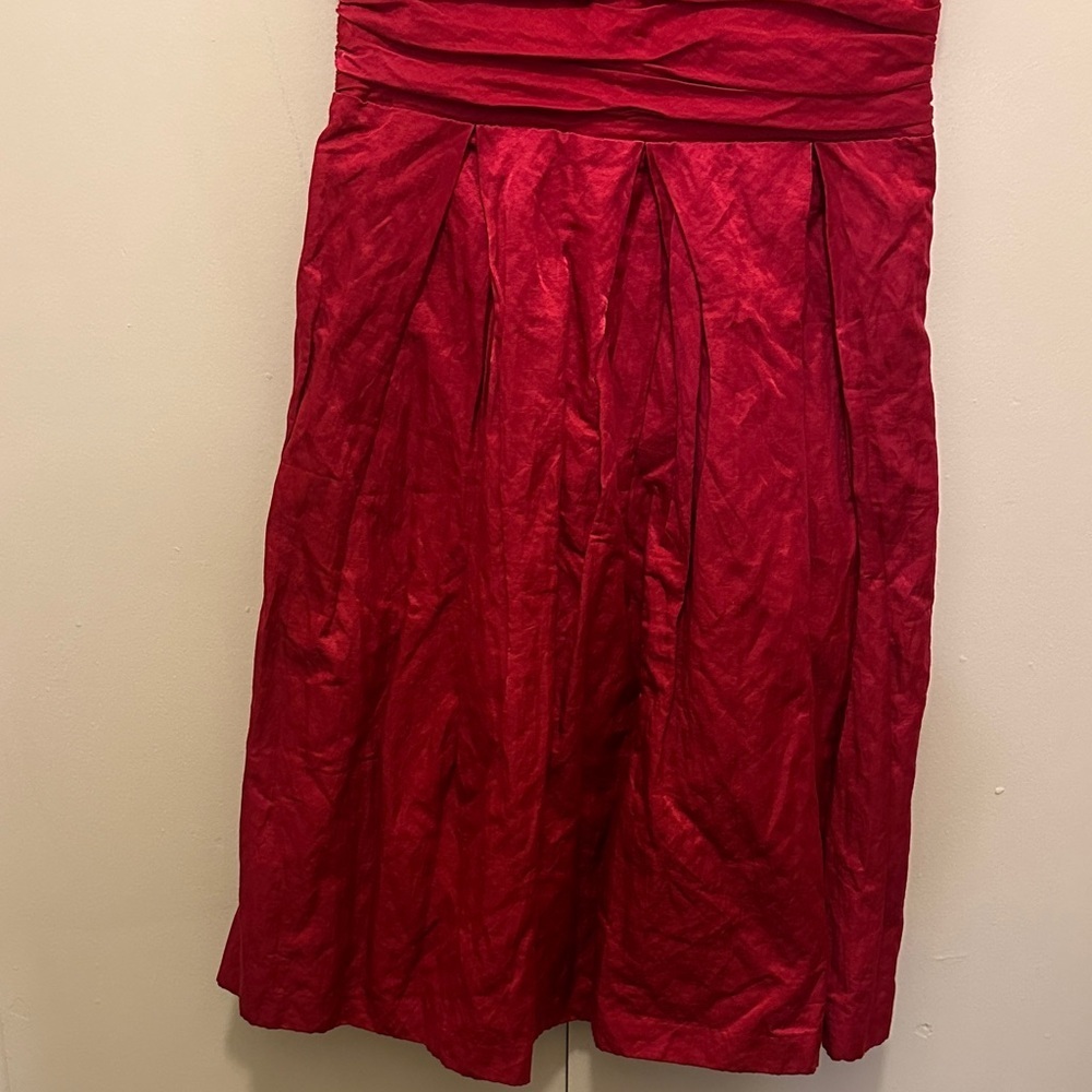 Tracy Reese Vibrant Red Sleeveless Midi Dress - Picture 7 of 12
